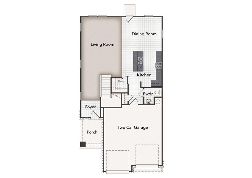 2D floor plan layout for the Azalea 2265 by Brohn Homes in Azalea, Pattison, TX (Image 3).