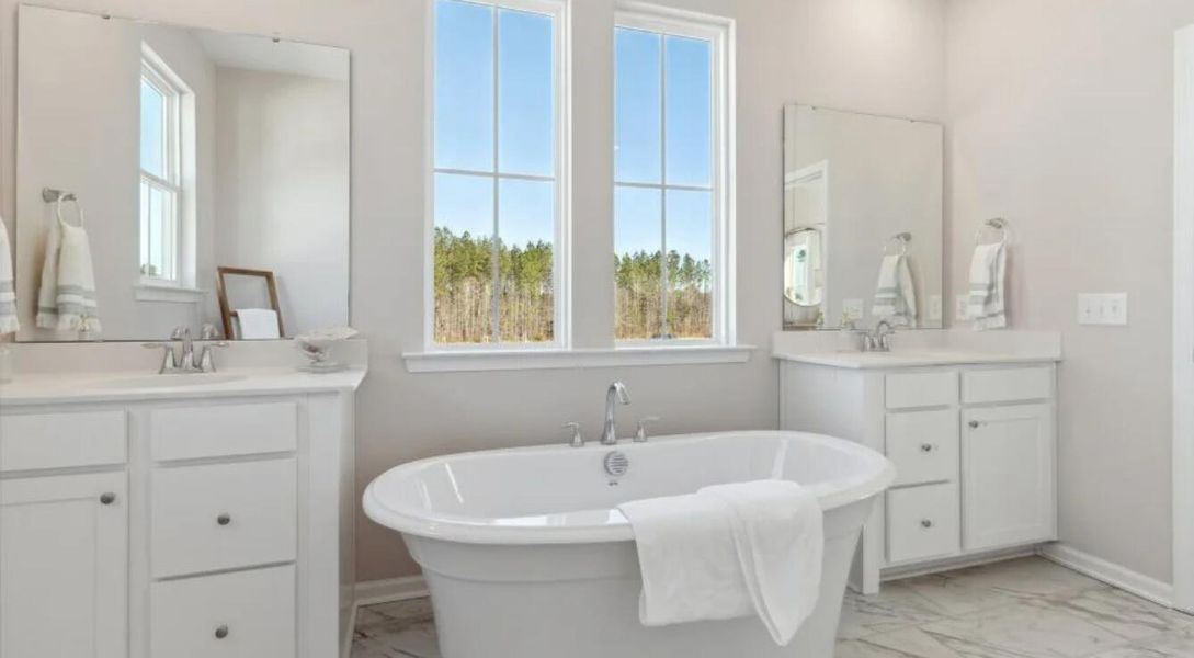 Furnished interior view inside a new home in Heron's Walk at Summers Corner: Row Collection, Summerville (Image 10). Furnished interior view inside a new home in Heron's Walk at Summers Corner: Row Collection, Summerville (Image 10).