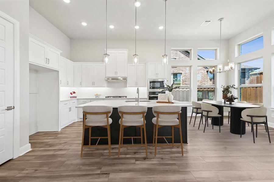 Furnished interior view inside a new home in Elements at Viridian - Garden Series, Arlington (Image 16). Furnished interior view inside a new home in Elements at Viridian - Garden Series, Arlington (Image 16).