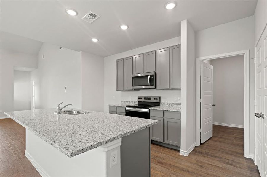 Furnished interior view inside a new home in Retreat at Fossil Creek, Fort Worth (Image 4). Furnished interior view inside a new home in Retreat at Fossil Creek, Fort Worth (Image 4).