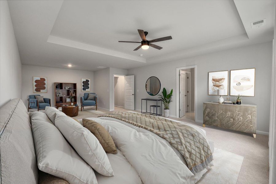 Furnished interior view inside a new home in Sweetgrass at Summers Corner, Summerville (Image 8).