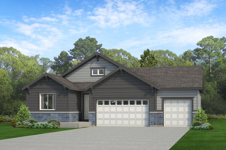 Representative exterior photo of a completed home built from the Ironton by Landsea Homes in Cherry Meadows, Brighton, CO (Image 16).