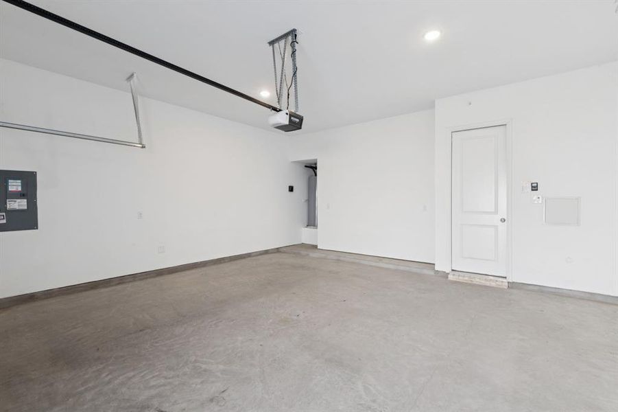 Garage has a main water cut off and a few feet for storage Garage has a main water cut off and a few feet for storage