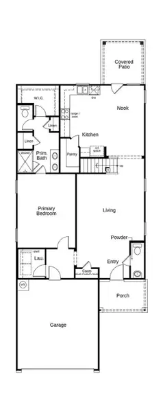 2D floor plan layout of this home in Sonterra - Cool Water, Jarrell, TX (Image 4). 2D floor plan layout of this home in Sonterra - Cool Water, Jarrell, TX (Image 4).