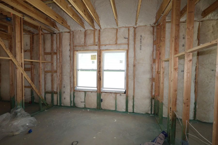 In-progress construction of a new home in Bridgeland Central: Emerald Heights - Enclave Row Collection, Cypress, TX (Image 9).