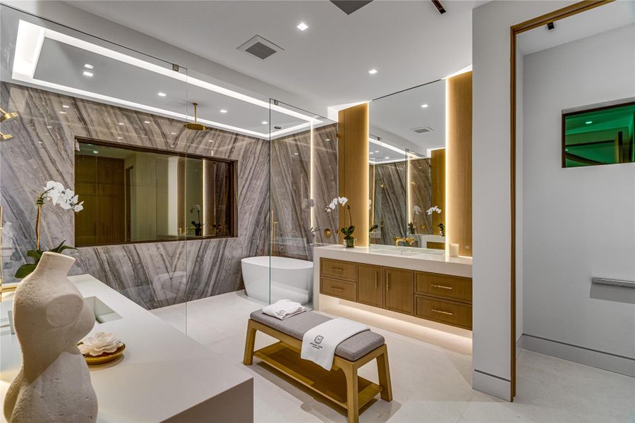 Furnished interior view inside a new home in , Ocean Ridge (Image 89).