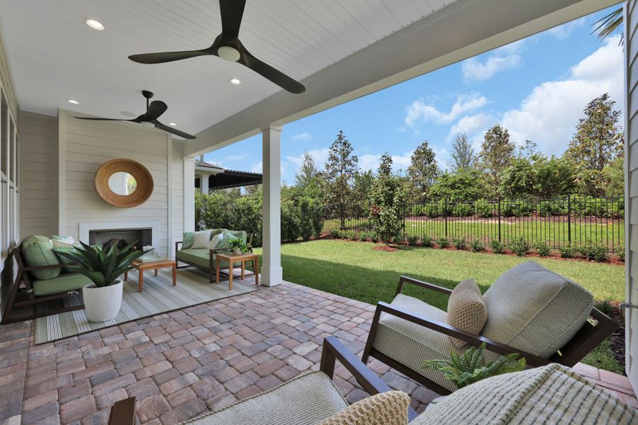 Representative exterior details of a home built from the Scarlett by Riverside Homes in Mariposa at EverRange 50' Series, Jacksonville (Image 30).