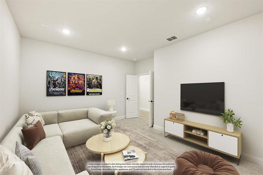 Furnished interior view inside a new home in Devonshire Classic 60-65, Forney (Image 28). Furnished interior view inside a new home in Devonshire Classic 60-65, Forney (Image 28).