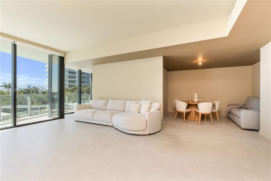 Furnished interior view inside a new home in Five Park, Miami Beach (Image 6).