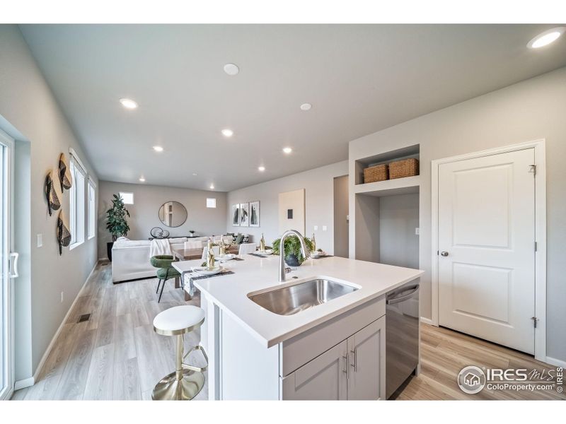 Furnished interior view inside a new home in Thompson River Ranch, Johnstown (Image 19).