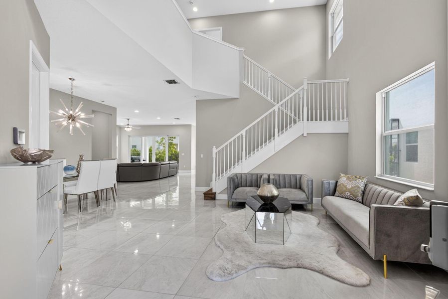 Furnished interior view inside a new home in , The Acreage (Image 48).