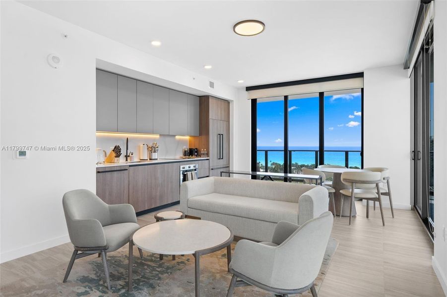 Furnished interior view inside a new home in 72 Park, Miami Beach (Image 12).
