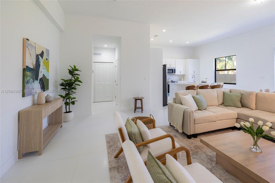 Furnished interior view inside a new home in , Miami (Image 13).