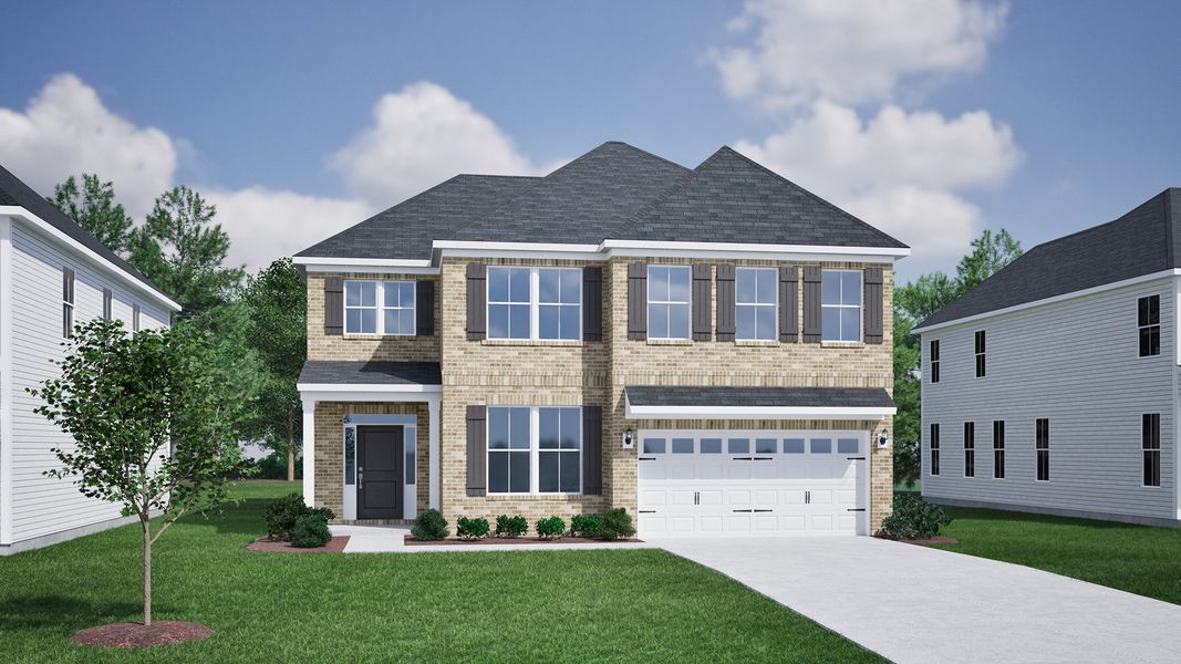 Representative exterior photo of a completed home built from the Saluda II - Vanguard Collection by Mungo Homes in Scotts Hill Village, Wilmington, NC (Image 20).