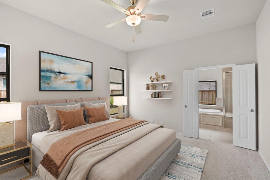 Furnished interior view inside a new home in Dunham Pointe, Cypress (Image 9).