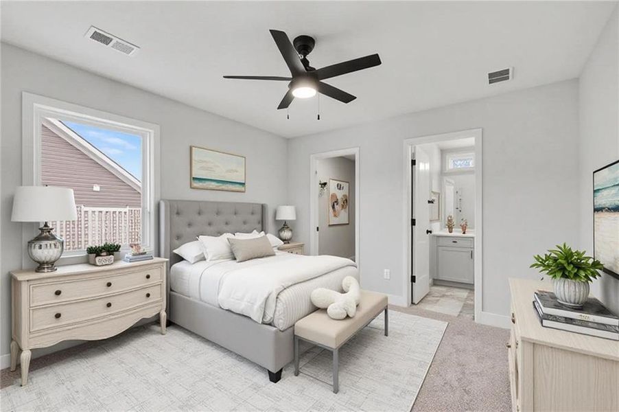 Furnished interior view inside a new home in , Hoschton (Image 4).