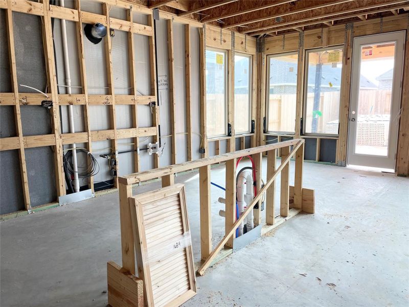 Calming Breakfast Room Overlooking the Backyard