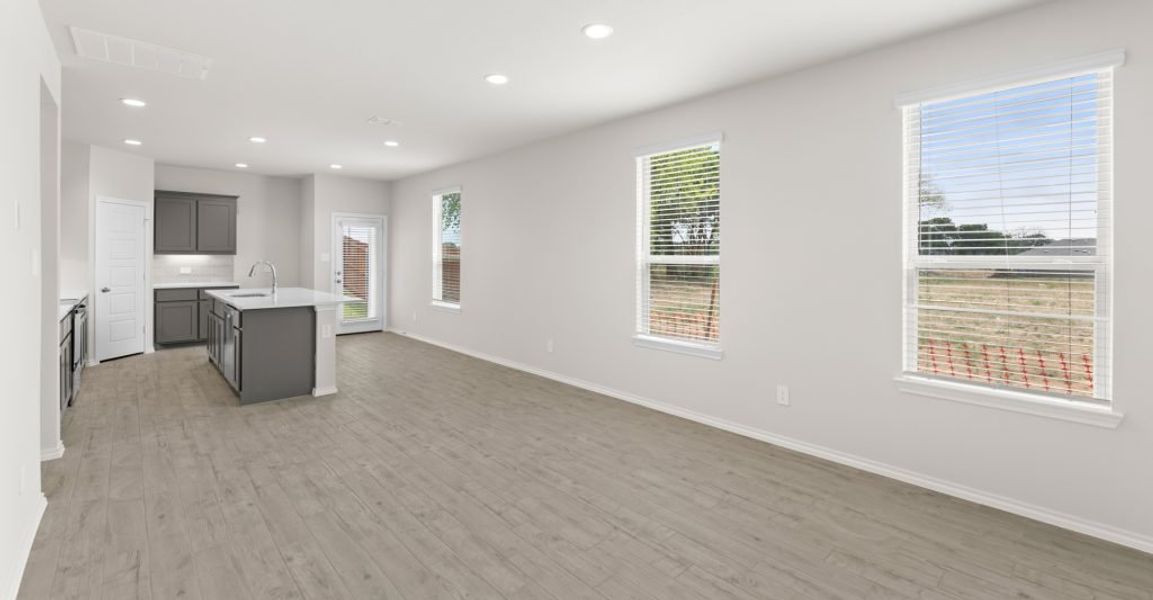 Representative exterior photo of a completed home built from the Willow by Impression Homes in Keeneland, Aubrey, TX (Image 8). Representative exterior photo of a completed home built from the Willow by Impression Homes in Keeneland, Aubrey, TX (Image 8).