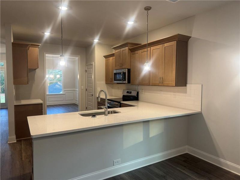 Furnished interior view inside a new home in The Fields of Walnut Creek, Pendergrass (Image 4).