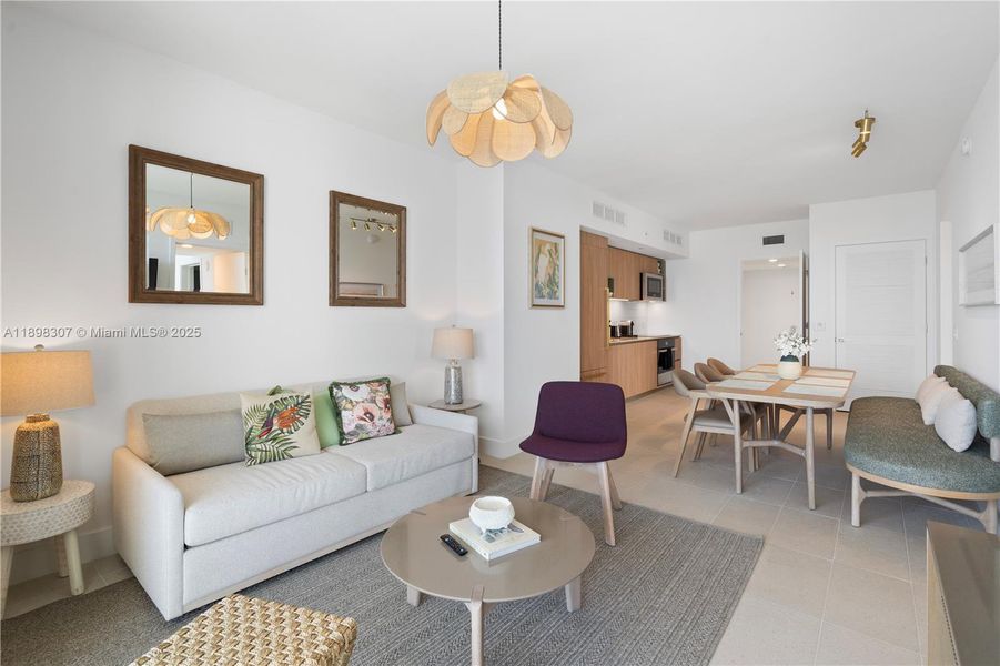 Furnished interior view inside a new home in , Miami (Image 8).