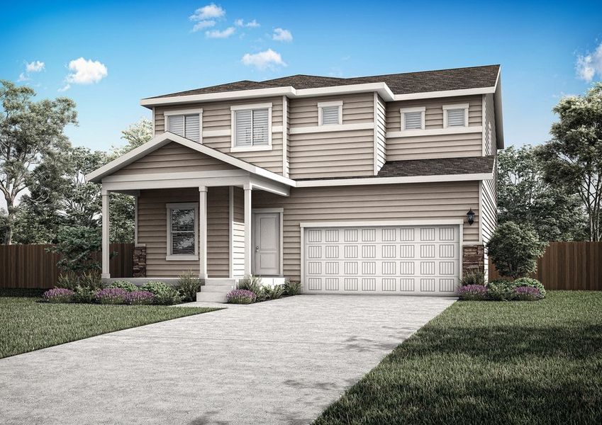 The Yosemite is a beautiful two story home.