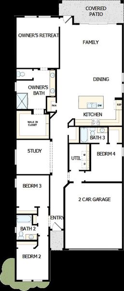 2D floor plan layout of this home in Artesa at Soleo, San Tan Valley, AZ (Image 2).