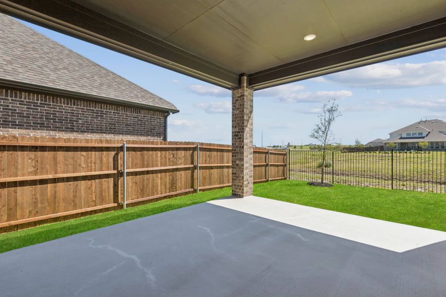 Exterior details and patio area of a home in Westside Preserve, Midlothian (Image 3).