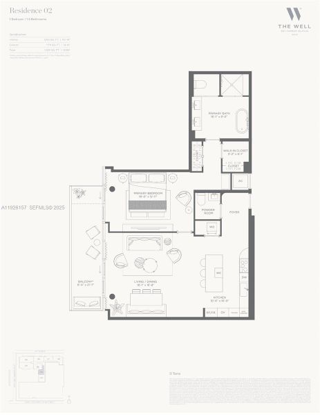 #802 features 1 Bed 1.5 Baths 1,150 Sq Ft plus 179 Exterior Sq Ft Primary Bath with oversized shower and stand alone tub #802 features 1 Bed 1.5 Baths 1,150 Sq Ft plus 179 Exterior Sq Ft Primary Bath with oversized shower and stand alone tub