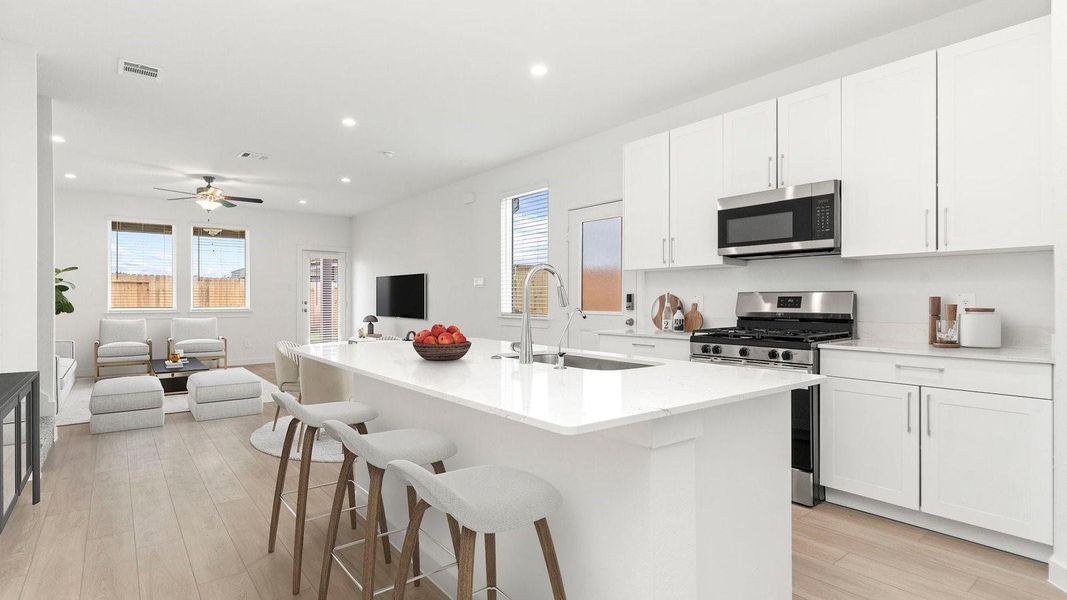 *Elevations, exterior/ interior colors, options, available upgrades that require an additional charge, and standard features will vary in each community and subject change without notice. Call for details.