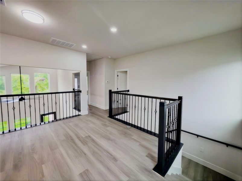 Luxury Vinyl Upstairs gives a very inviting look