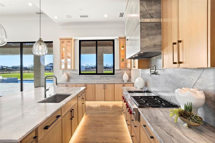 Spacious center island, and plenty of counter space.