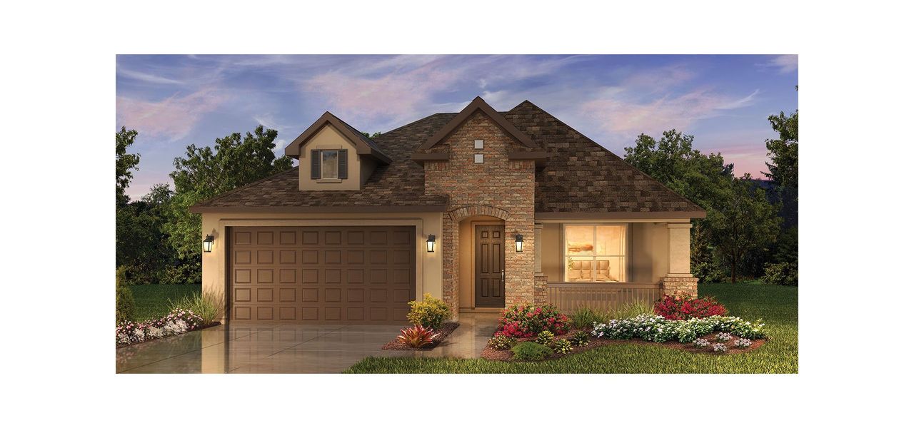 Representative exterior photo of a completed home built from the Providence by Robson Resort Communities in Robson Ranch Texas, Denton, TX (Image 3). Representative exterior photo of a completed home built from the Providence by Robson Resort Communities in Robson Ranch Texas, Denton, TX (Image 3).