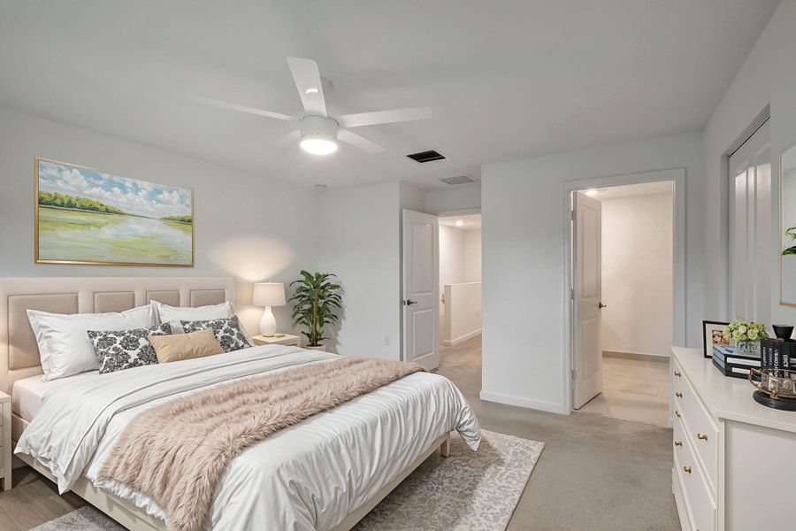 Virtual Staging of Primary bedroom