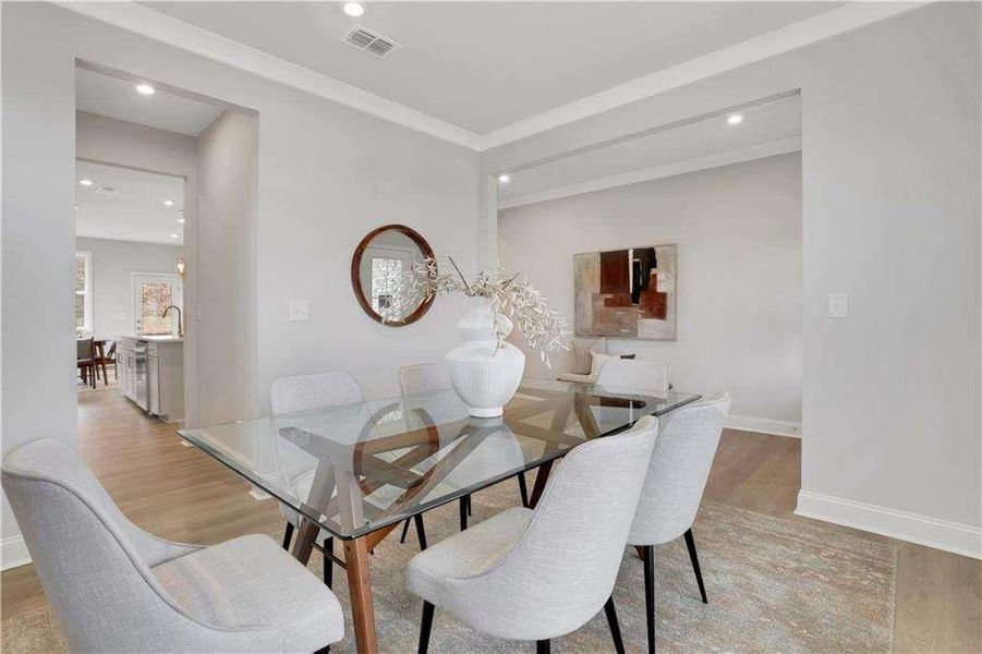 Furnished interior view inside a new home in The Paddocks at Doc Hughes, Buford (Image 14).