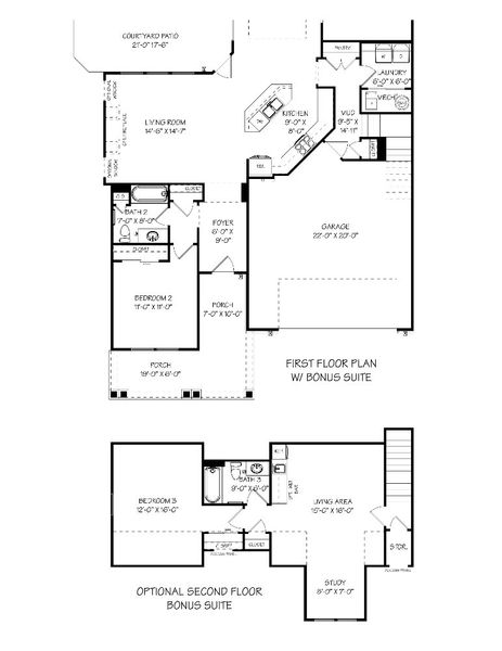2D floor plan layout of this home in Courtyards by Carrell, Ocean Isle Beach, NC (Image 5). 2D floor plan layout of this home in Courtyards by Carrell, Ocean Isle Beach, NC (Image 5).