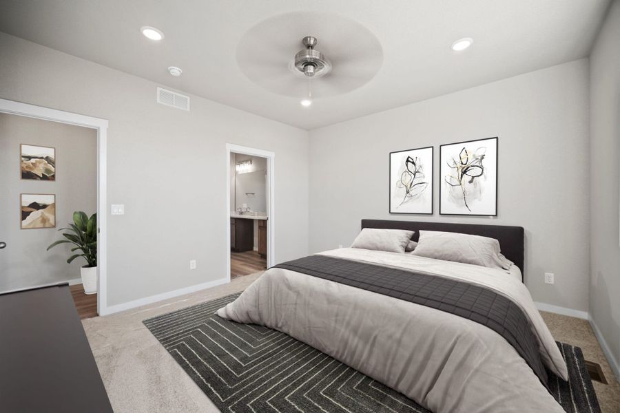 Representative furnished interior of a home built from the Lilac by View Homes in Aspen Ranch, Fountain (Image 17).