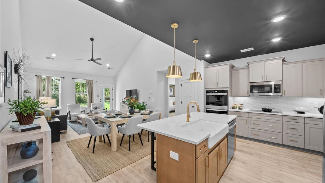 Representative furnished interior of a home built from the Lochlan by DRB Homes in Village at Midway, Anderson (Image 21).