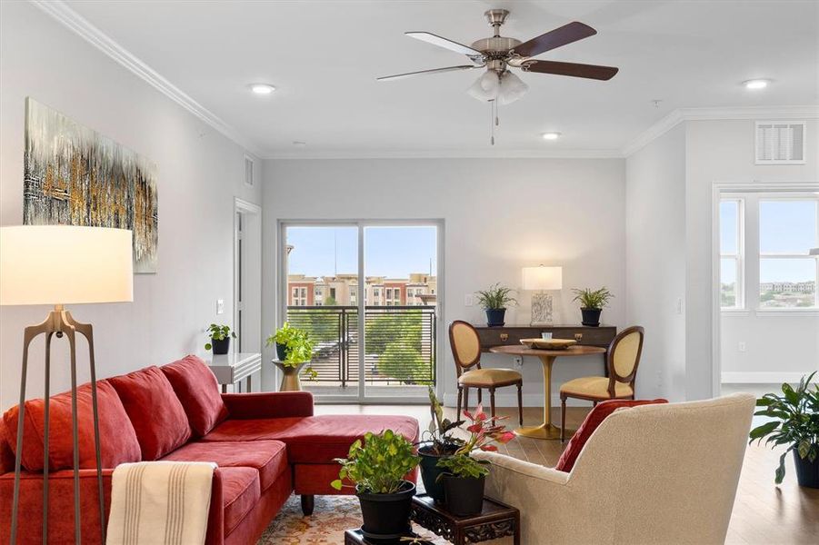 Furnished interior view inside a new home in Gatherings® at Twin Creeks, Allen (Image 26).