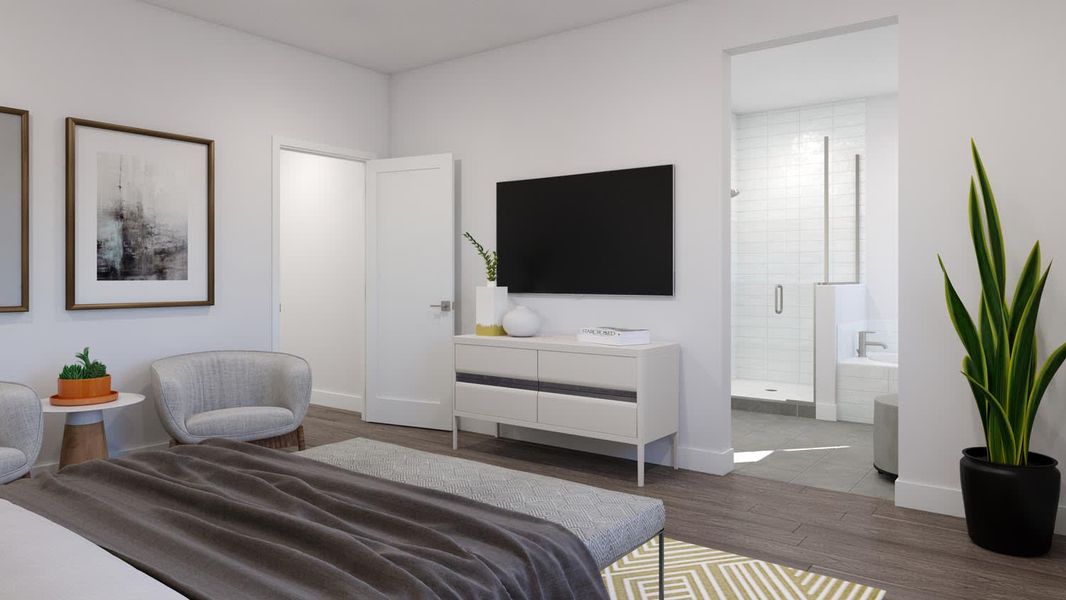 Primary Bedroom Rendering for Pima at Northern Farms in Waddell, Arizona by Landsea Homes