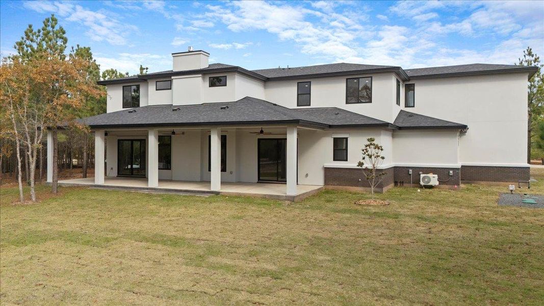 Back patio view. Back patio view.