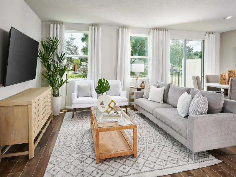 Furnished interior view inside a new home in Cypress Meadows - The Villas, Jacksonville (Image 5).