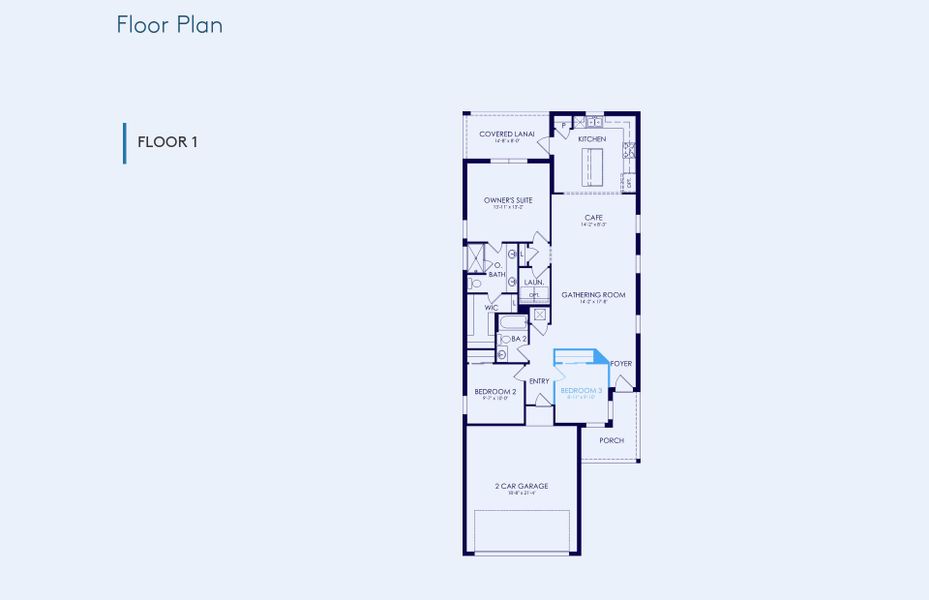 2D floor plan layout of this home in Twisted Oaks, Wildwood, FL (Image 5).