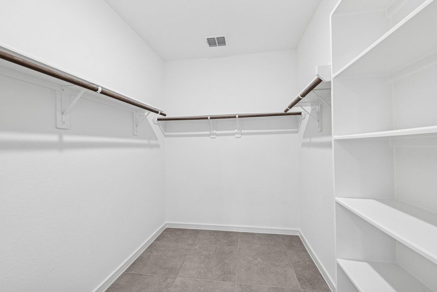 Primary walk-in closet (*Photo not of actual home and used for illustration purposes only.)