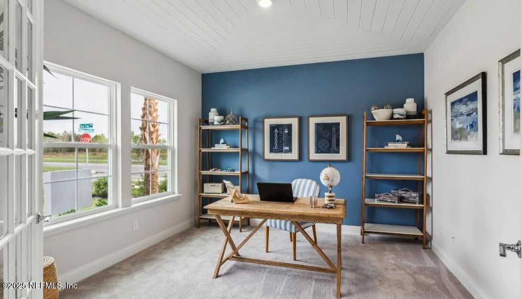 Furnished interior view inside a new home in Silver Meadows at SilverLeaf: Silver Meadows 50s, St. Augustine (Image 17).