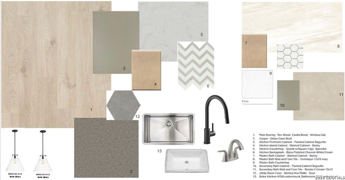 Sample of building materials used in homes in Stillwater Ranch, San Antonio (Image 4).