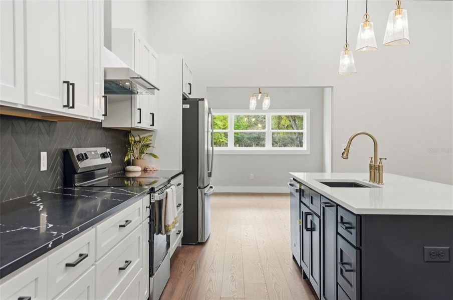 Furnished interior view inside a new home in , Webster (Image 38).