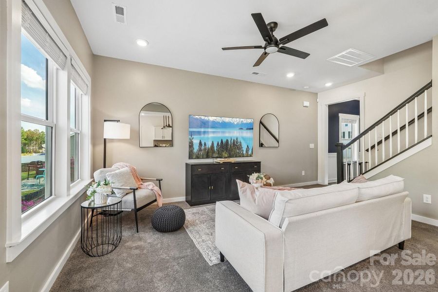 Furnished interior view inside a new home in Edgewater Lakeview On Your Lot, Lancaster (Image 13). Furnished interior view inside a new home in Edgewater Lakeview On Your Lot, Lancaster (Image 13).