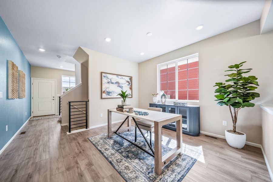 Furnished interior view inside a new home in Thompson River Ranch, Johnstown (Image 6).
