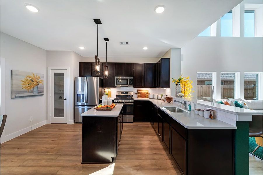 Furnished interior view inside a new home in Caney Mills, Conroe (Image 11).