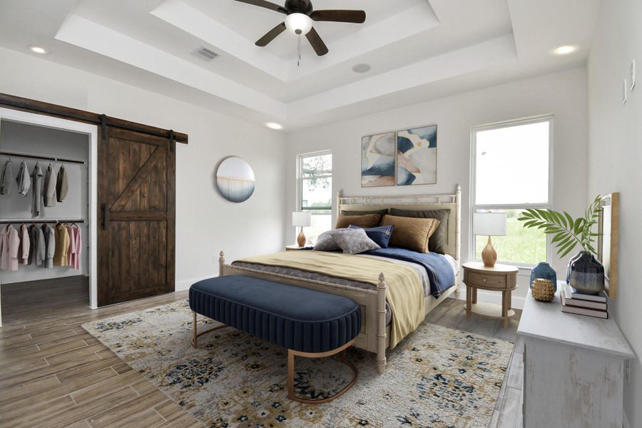 Virtually Staged Primary Bedroom